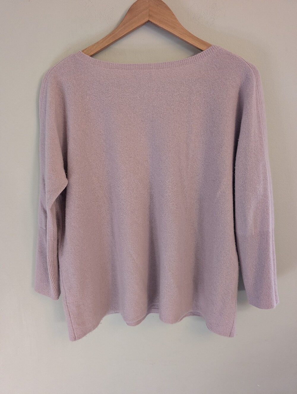Garnet Hill Lavender Essential Cashmere Cropped Sweater Size S